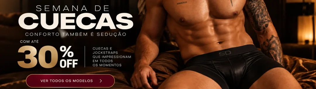 Semana de Cuecas: até 30% OFF em cuecas e jockstraps