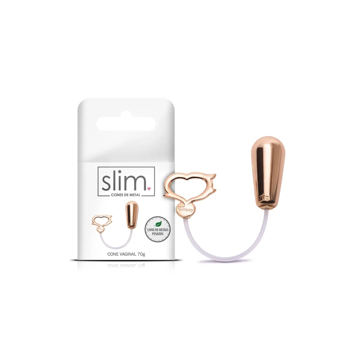 Cone de Pompoarismo em Metal 70 g Linha Slim, Sexy Fantasy - Butique Bella