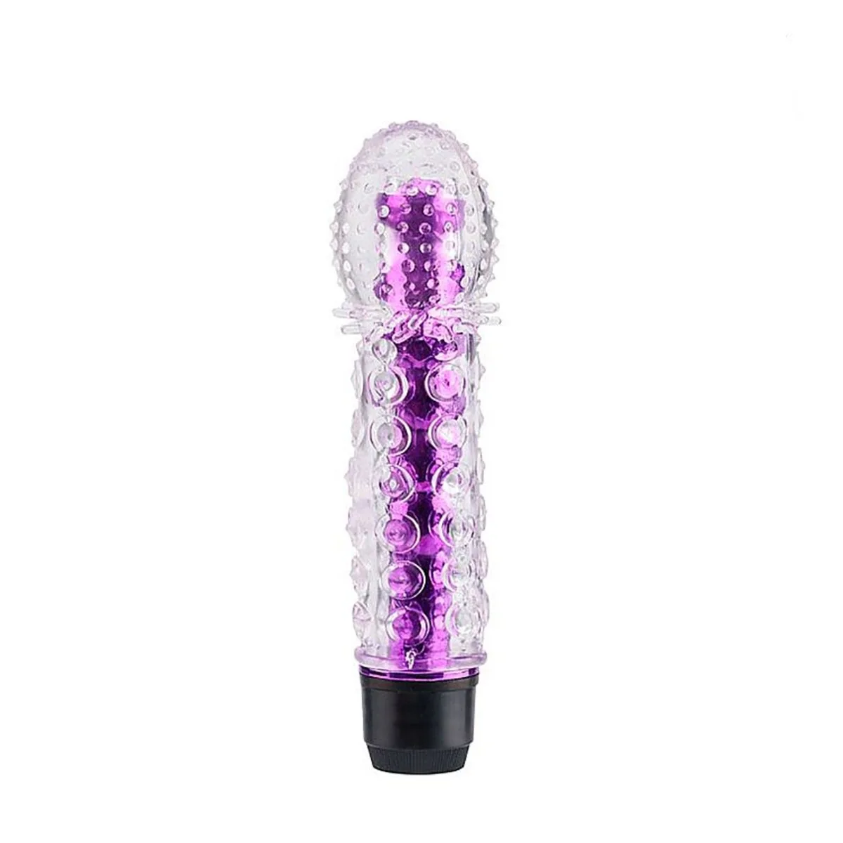Vibrador com Capa de Silicone Estimuladora Roxo - Butique Bella