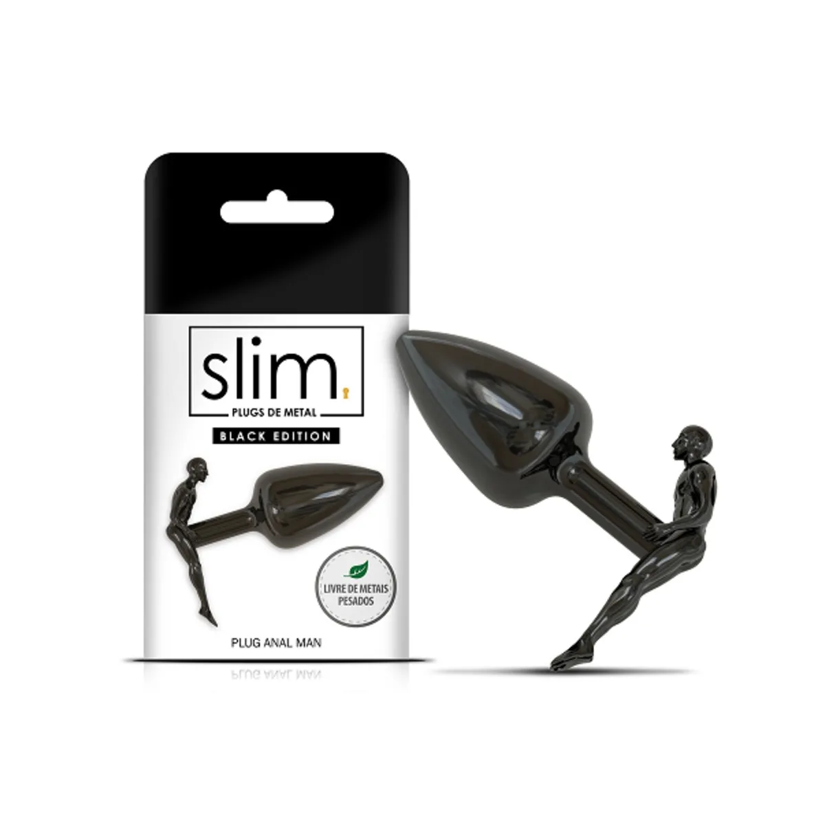 Plug Anal de Metal Man Black