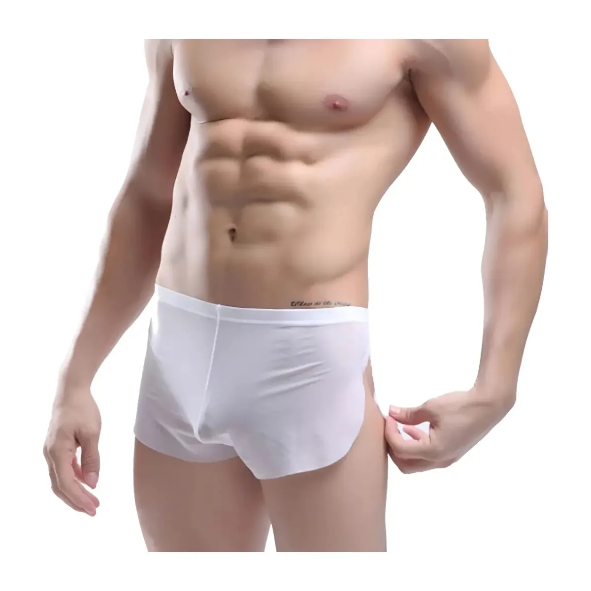 Cueca Ultra Fina com Abertura Lateral Preto M - Butique Bella