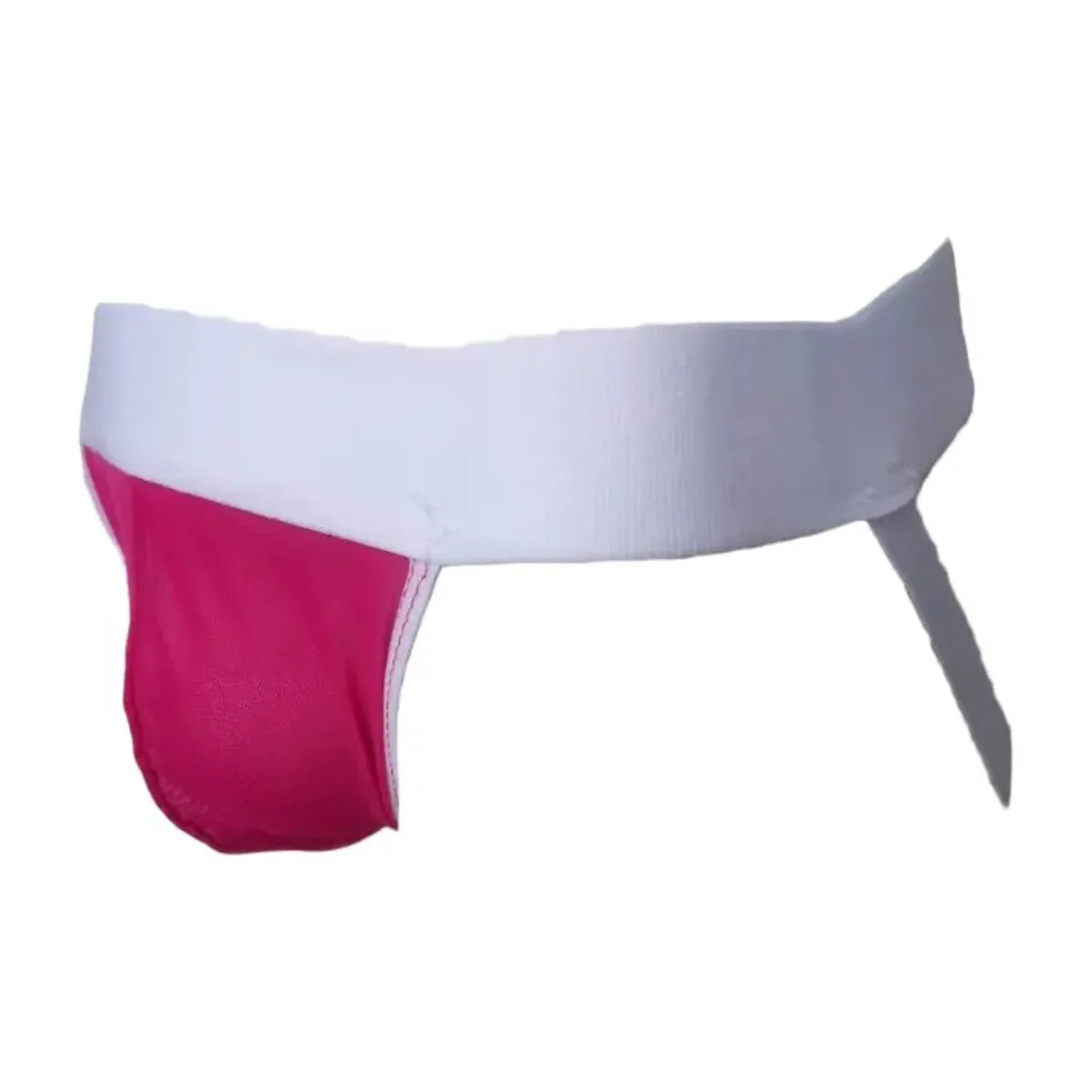 Jockstrap Bicolor com Bojo Tranparente Preto com Branco P - Butique Bella