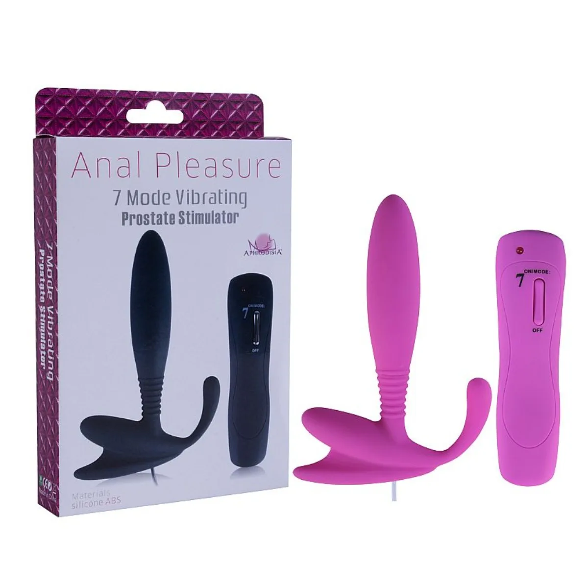 Estimulador de Próstata Beginer's em Silicone - 7 Vibrações. Preto