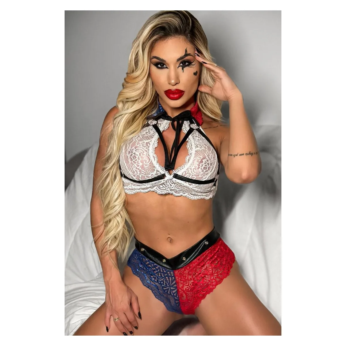 Arlequina - Top e Short - Garota Veneno - Butique Bella