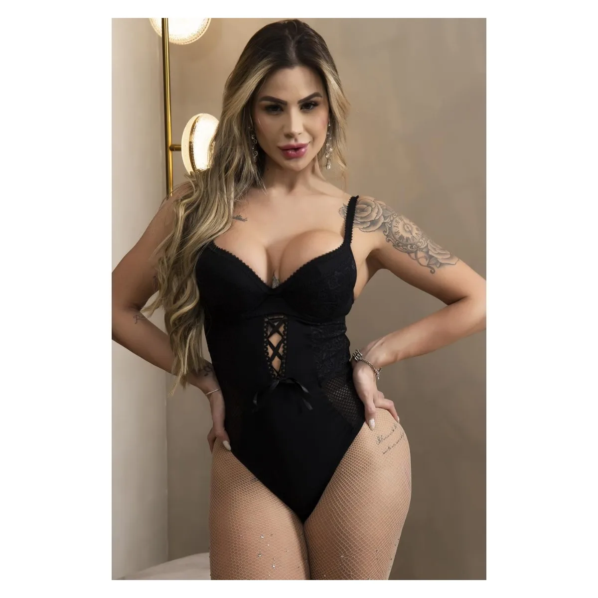 Body Aberto Nas Costas e Fitilho Na Frente - Garota Veneno Deluxe P - Butique Bella