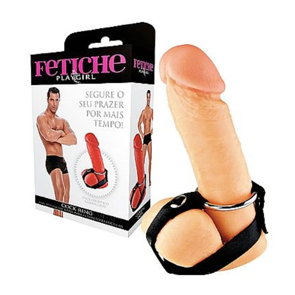 Anel Peniano de Metal com Tiras para Retração Testicular