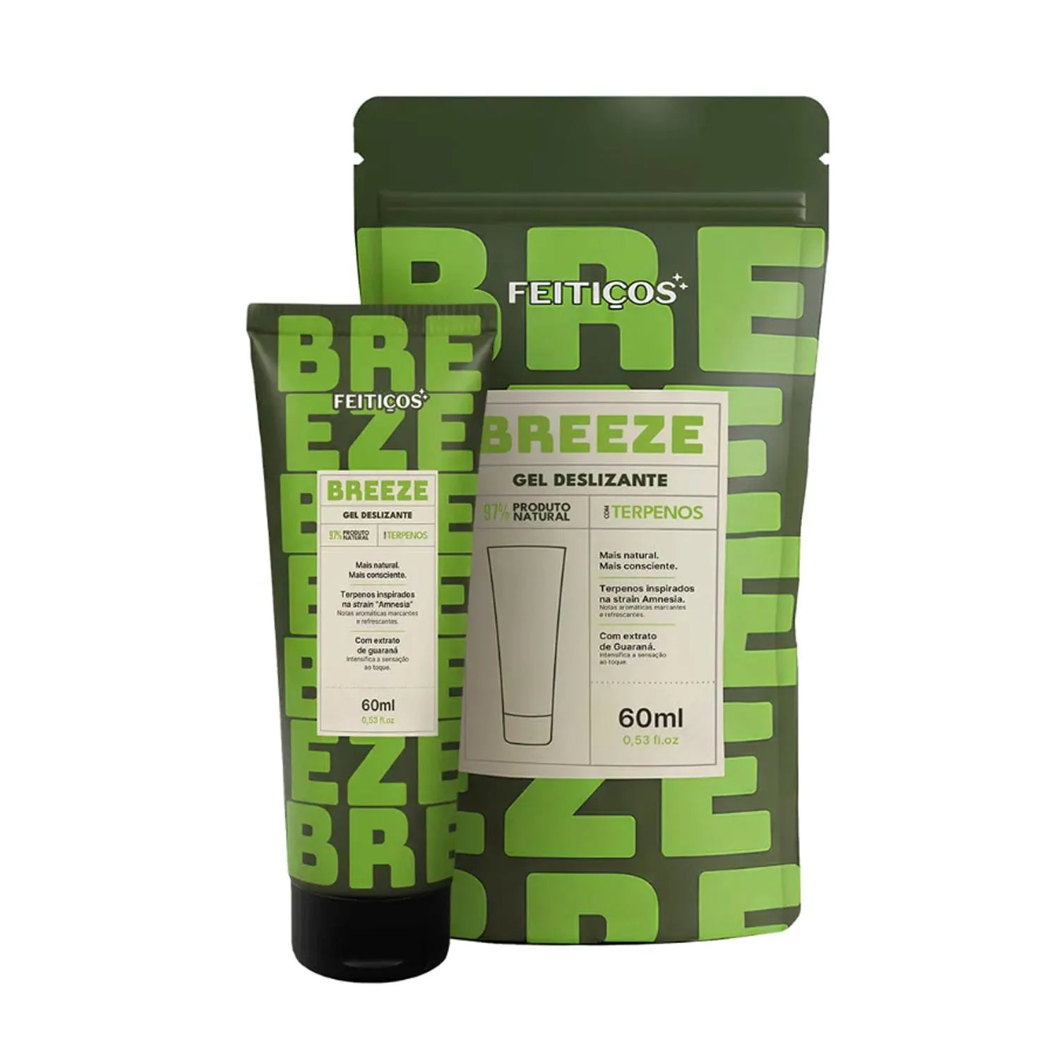 Breeze Gel Deslizante Vasodilatador com Terpenos 60ml