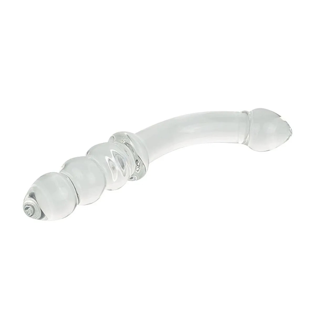 Plug Anal de Vidro Curvo 18,5 cm