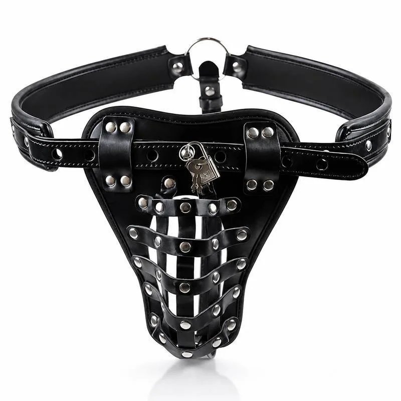 CINTO DE CASTIDADE MASCULINO COURO SINTÉTICO