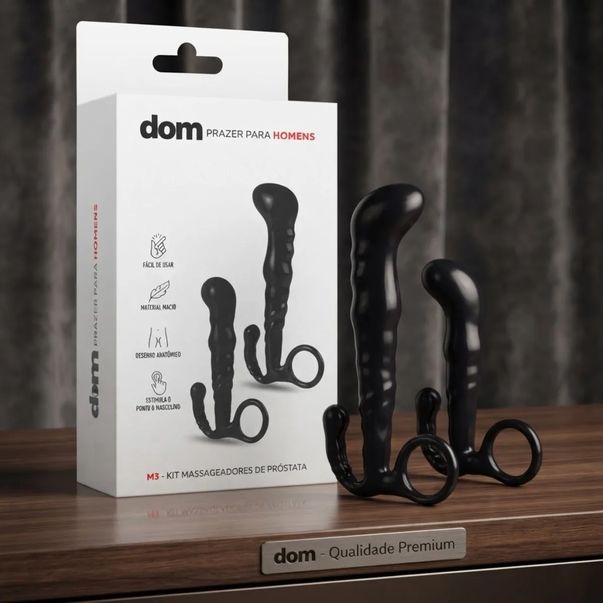 PLUG ANAL CILÍNDRICO PRETO - DOM, Adão e Eva PLUG ANAL CILÍNDRICO PRETO - DOM, Adão e Eva - Butique Bella