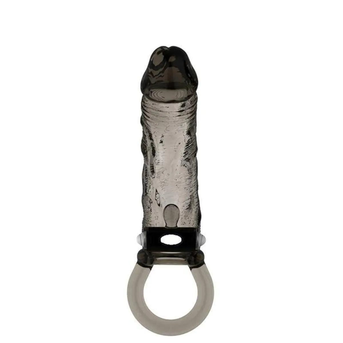 Capa Peniana Extensora com Vibro e Anel Fumê, Adão e Eva - Butique Bella