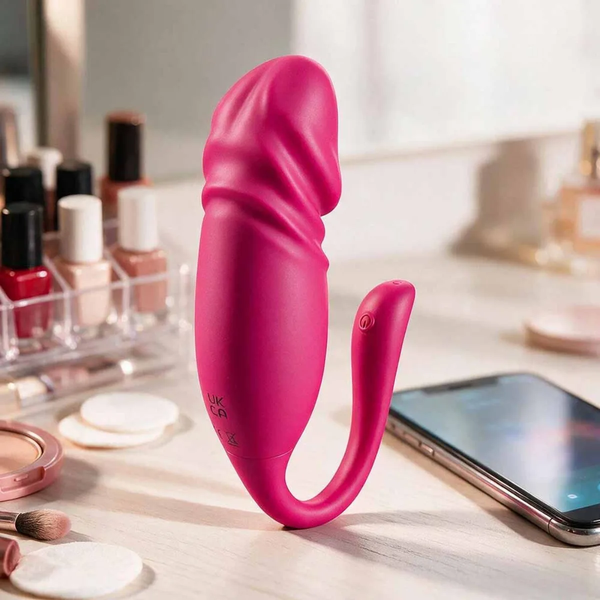 VIBRADOR DE CASAL VAI E VEM EM FORMATO DE GLANDE POR APLICATIVO, Adão e Eva - Butique Bella