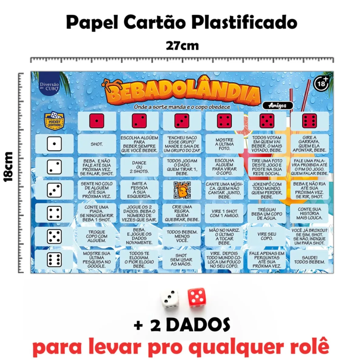 Bebadolândia Pocket Amigos Jogo para Beber