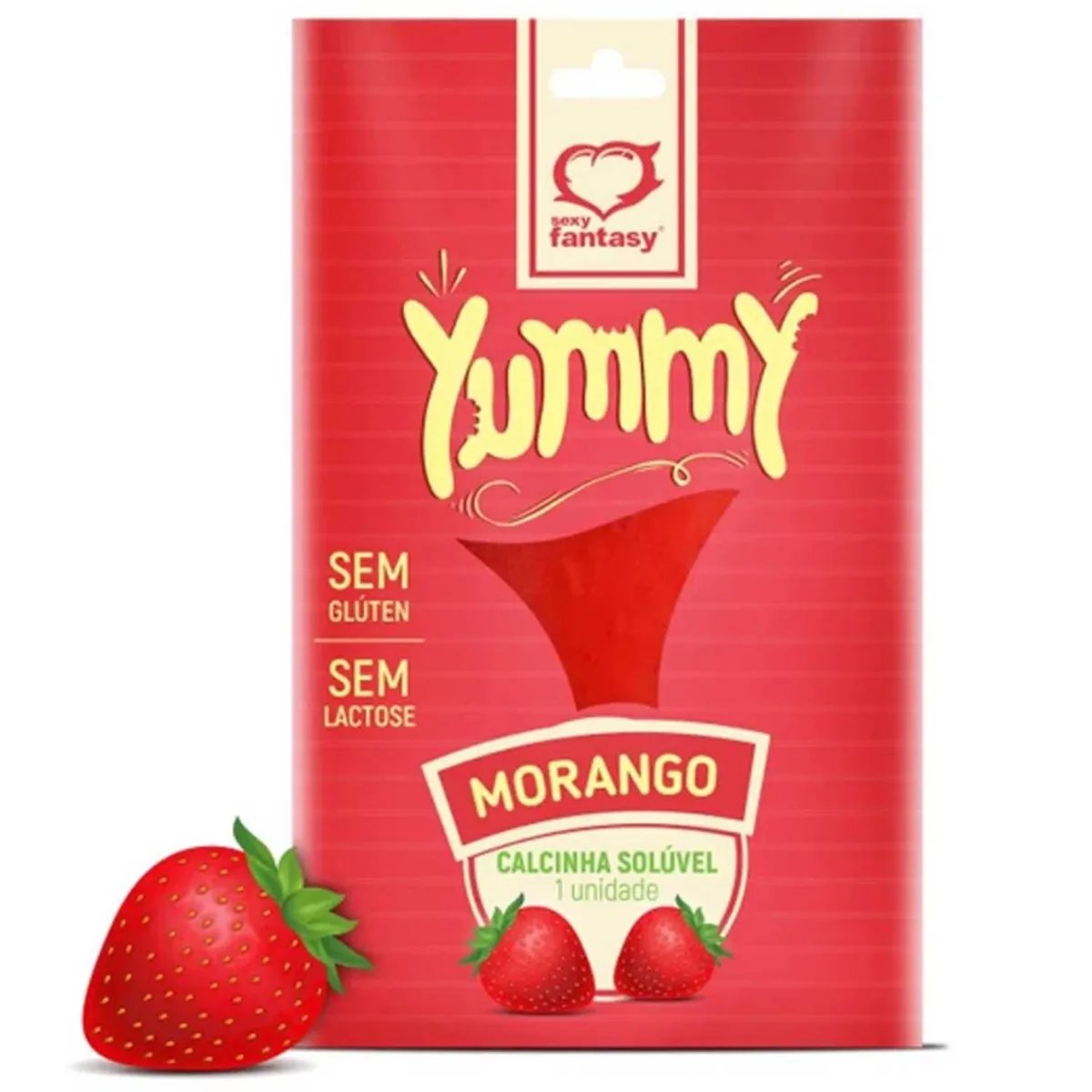 CALCINHA SOLÚVEL - YUMMY - SABOR MORANGO - SEXY FANTASY, Sexy Fantasy - vista adicional - Butique Bella