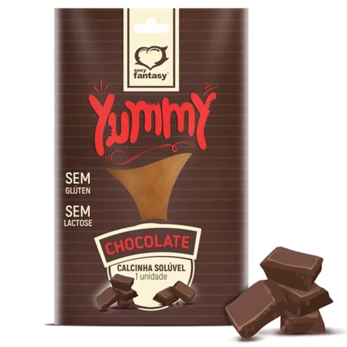 CALCINHA SOLÚVEL - YUMMY - SABOR CHOCOLATE - SEXY FANTASY, Sexy Fantasy - vista adicional - Butique Bella