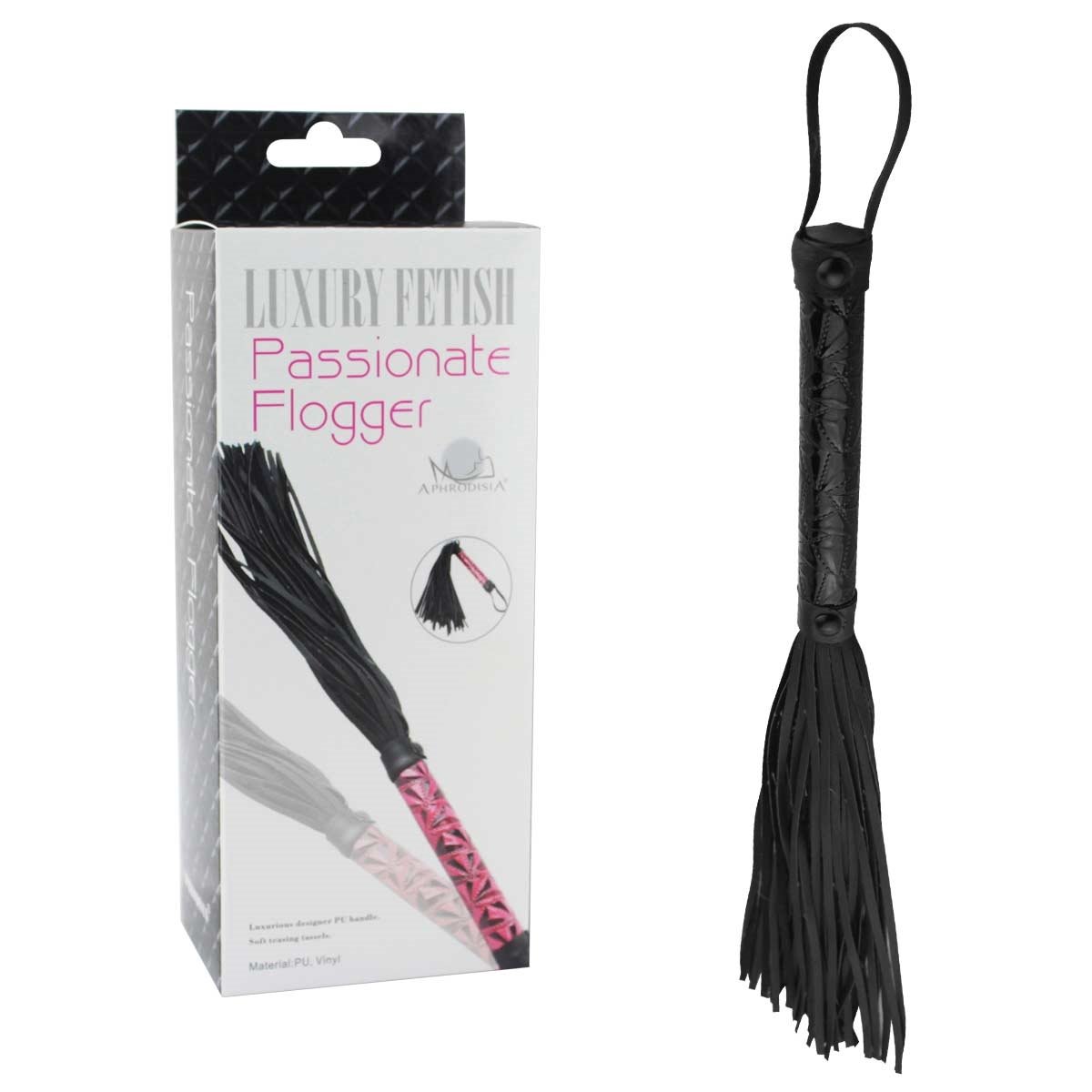 CHICOTE EM TIRAS LUX - 40CM - PRETO - PASSIONATE FLOGGER, Importado CHICOTE EM TIRAS LUX - 40CM - PRETO - PASSIONATE FLOGGER, Importado - vista adicional - Butique Bella