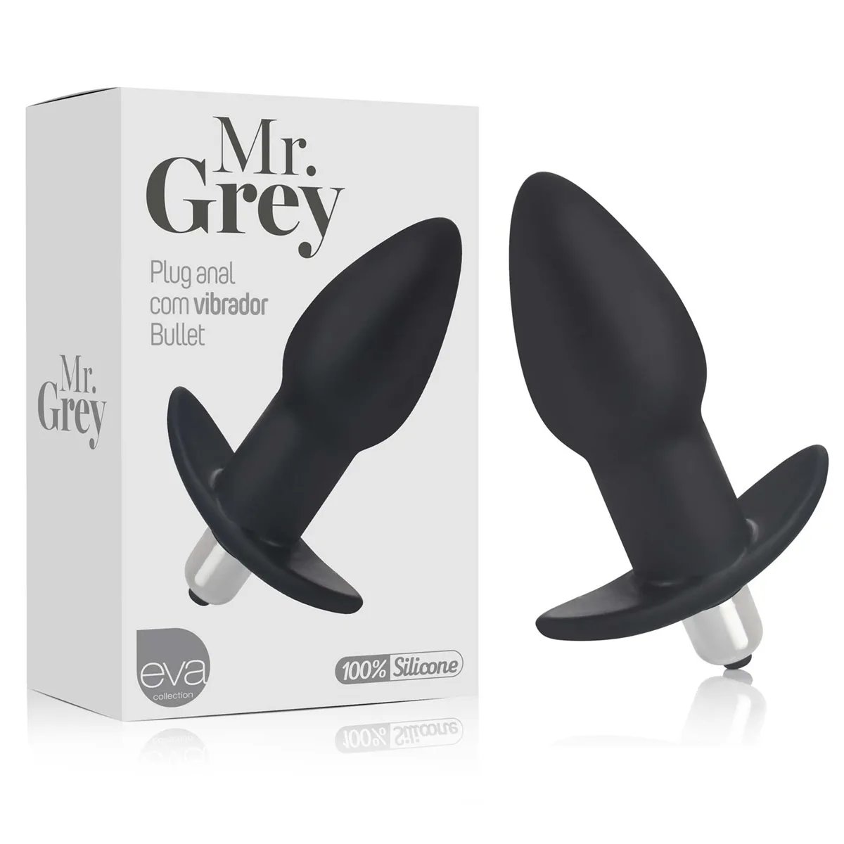 PLUG MR. GREY - SILICONE - COM VIBRO, Adão e Eva - Butique Bella
