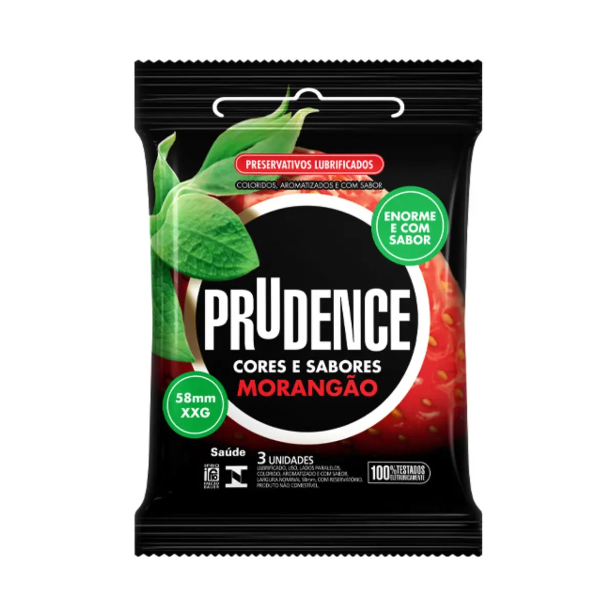 PRESERVATIVO PRUDENCE - MORANGÃO - 58MM, Prudence - Butique Bella