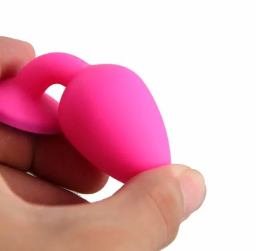 PLUG ANAL REVESTIDO EM SOFT TOUCH COM PEDRA NA PONTA - ROSA - Butique Bella