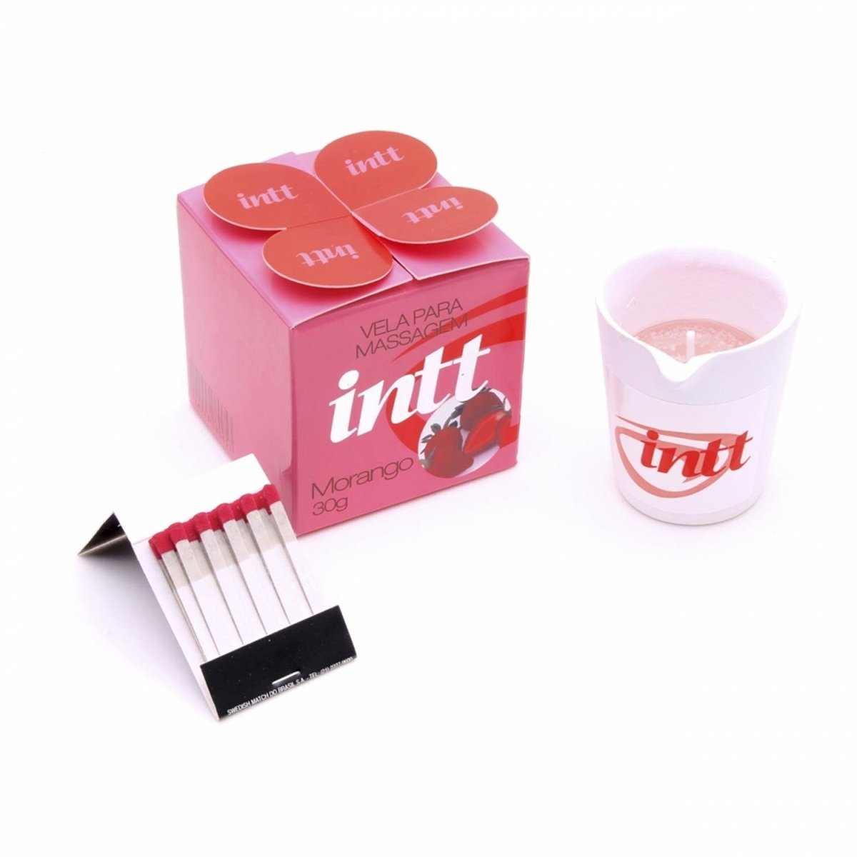 Vela Aromatizada e Beijável - Morango - INTT