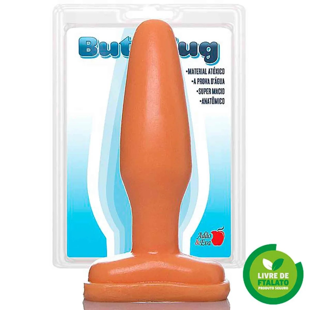 PLUG ANAL GRANDE - 13X3,5CM, Adão e Eva - Butique Bella