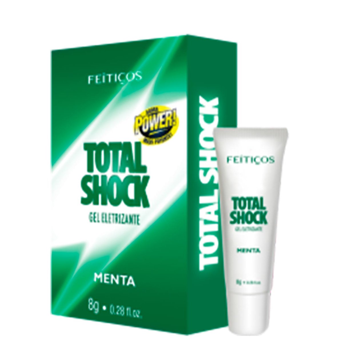 TOTAL SHOCK - GEL ELETRIZANTE E VIBRADOR - MENTA - Butique Bella