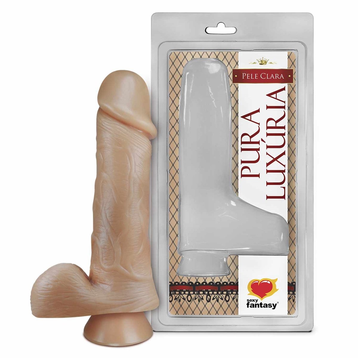 PÊNIS REALÍSTICO COM ESCROTO E VENTOSA - 17,5 X 4,4CM 17,5CM, Sexy Fantasy PÊNIS REALÍSTICO COM ESCROTO E VENTOSA - 17,5 X 4,4CM 17,5CM, Sexy Fantasy - Butique Bella