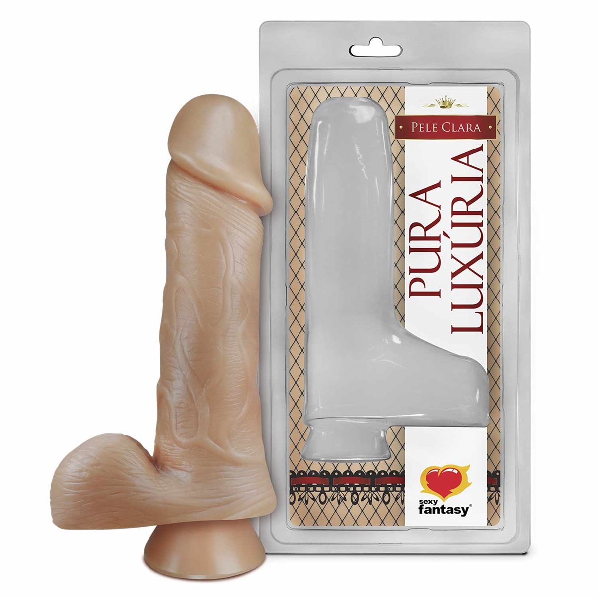 PÊNIS REALÍSTICO COM ESCROTO E VENTOSA - 18 X 4,4CM 18CM 18CM, Sexy Fantasy PÊNIS REALÍSTICO COM ESCROTO E VENTOSA - 18 X 4,4CM 18CM 18CM, Sexy Fantasy - vista adicional - Butique Bella