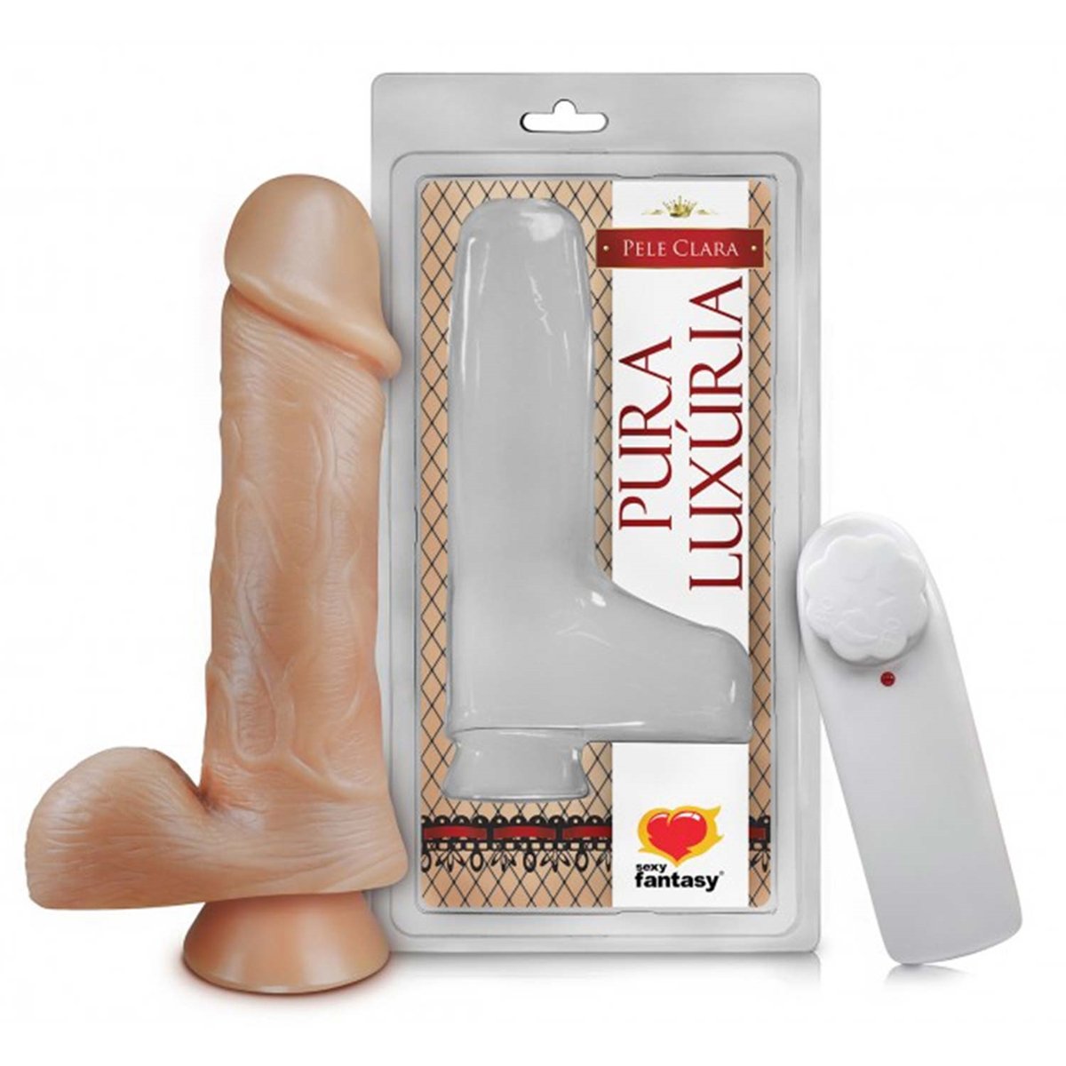 PÊNIS REALÍSTICO COM ESCROTO, VIBRO E VENTOSA - 18 X 4,4CM 18CM, Sexy Fantasy PÊNIS REALÍSTICO COM ESCROTO, VIBRO E VENTOSA - 18 X 4,4CM 18CM, Sexy Fantasy - Butique Bella