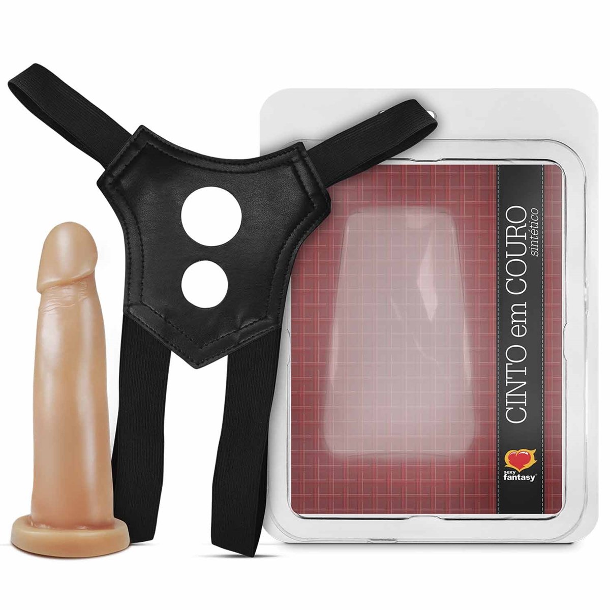 CINTA STRAP ON DUPLO EM COURO COM PÊNIS DE 14X3,8CM 14CM, Sexy Fantasy CINTA STRAP ON DUPLO EM COURO COM PÊNIS DE 14X3,8CM 14CM, Sexy Fantasy - Butique Bella