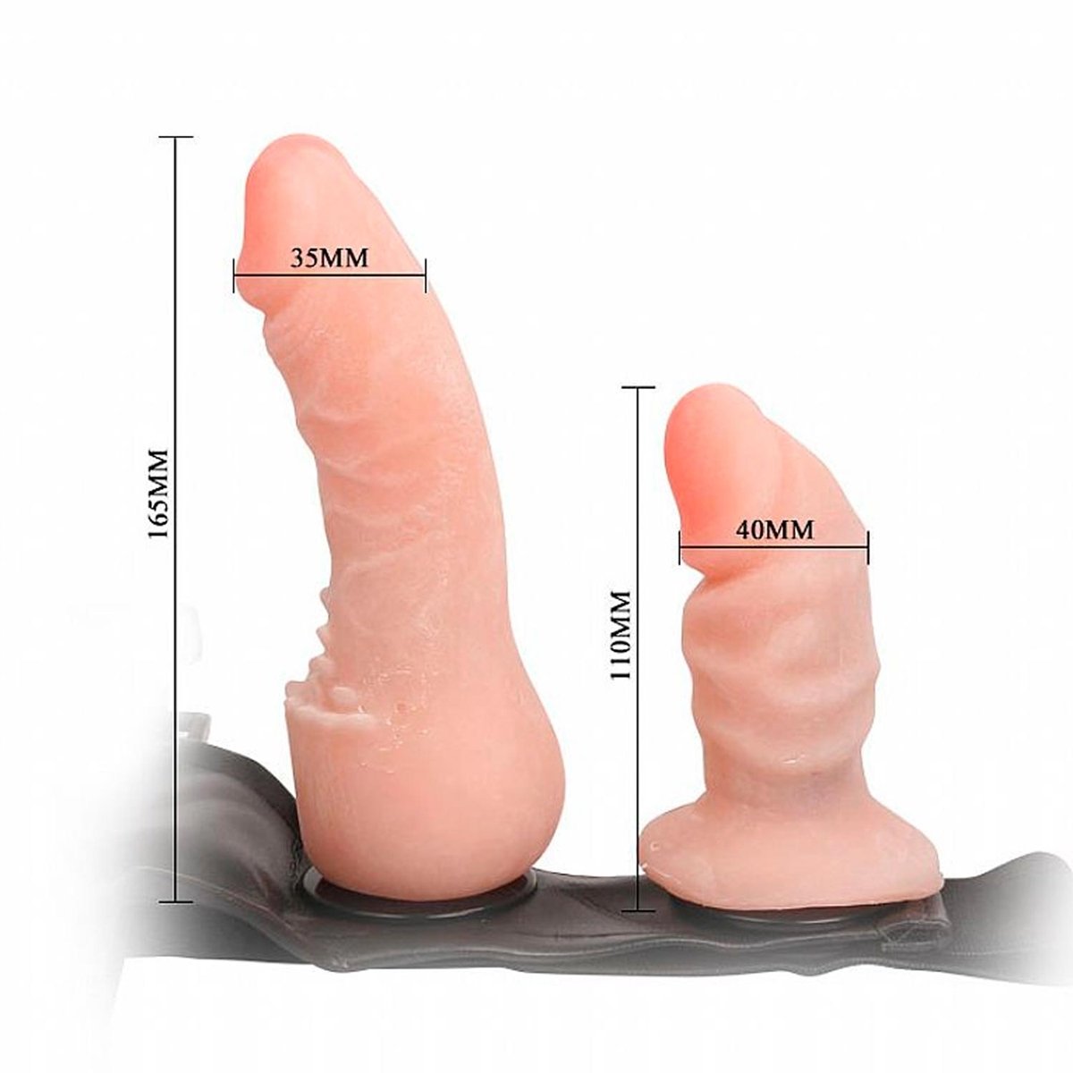 CINTA STRAP ON DUPLO EM COURO COM PÊNIS DE 16CM E 11CM CYBERSKIN CINTA STRAP ON DUPLO EM COURO COM PÊNIS DE 16CM E 11CM CYBERSKIN - Butique Bella