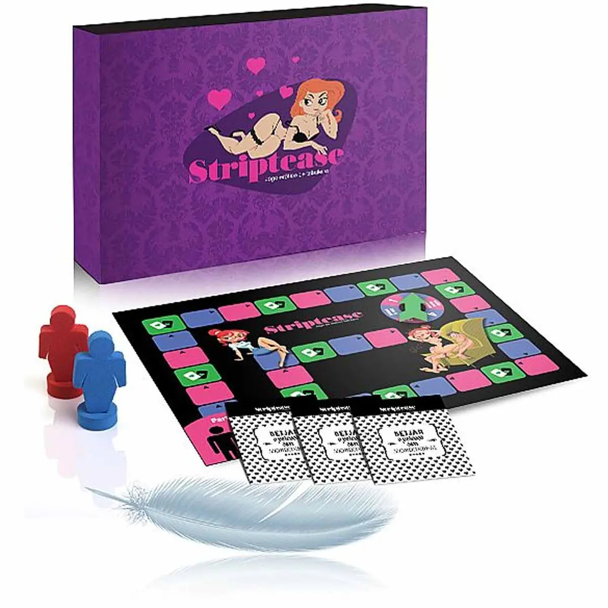 JOGO STREAP TEASE - COM TABULEIRO, Adão e Eva JOGO STREAP TEASE - COM TABULEIRO, Adão e Eva - vista adicional - Butique Bella