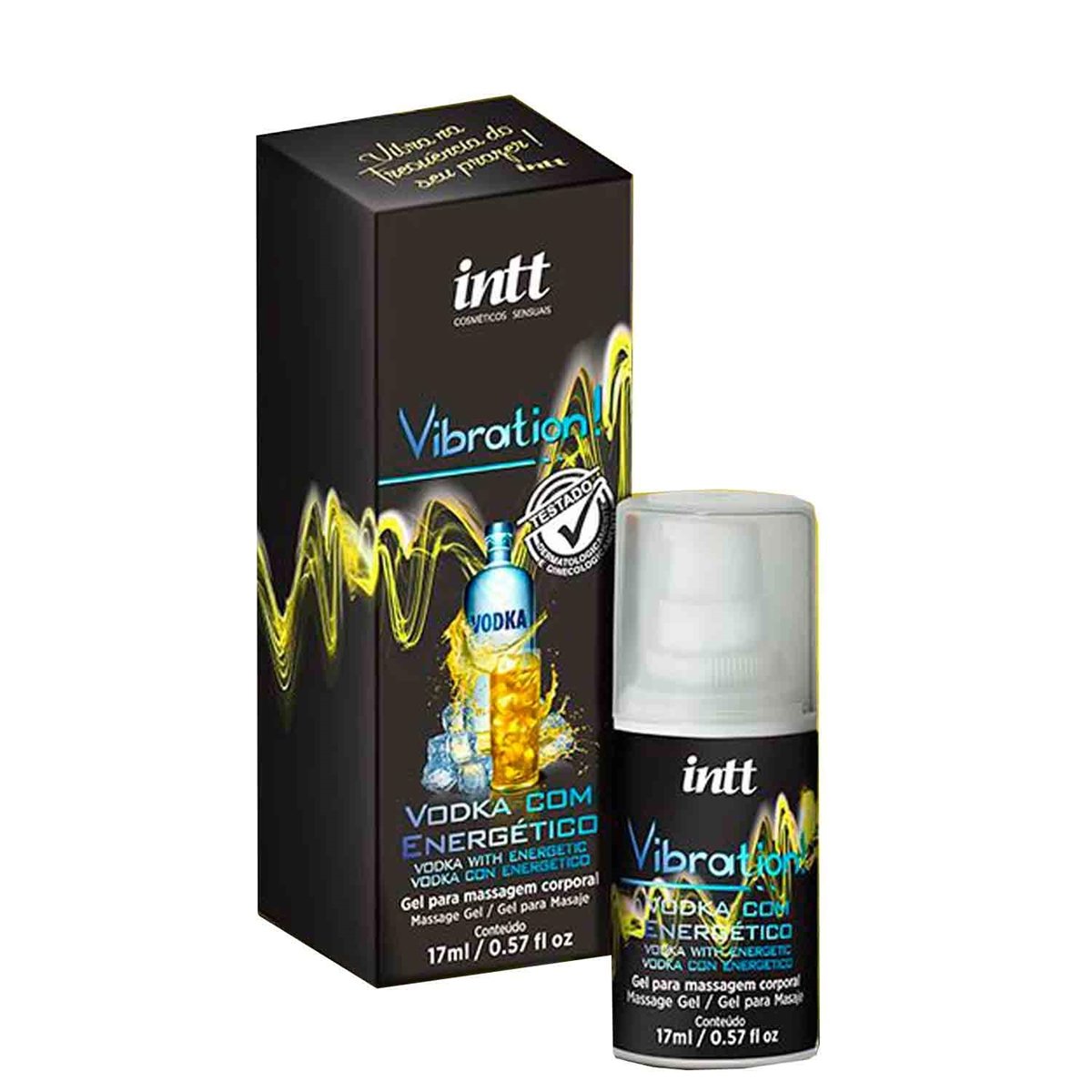 Vibration Power! Vodka com Energético - Vibrador Liquído Beijável 17g