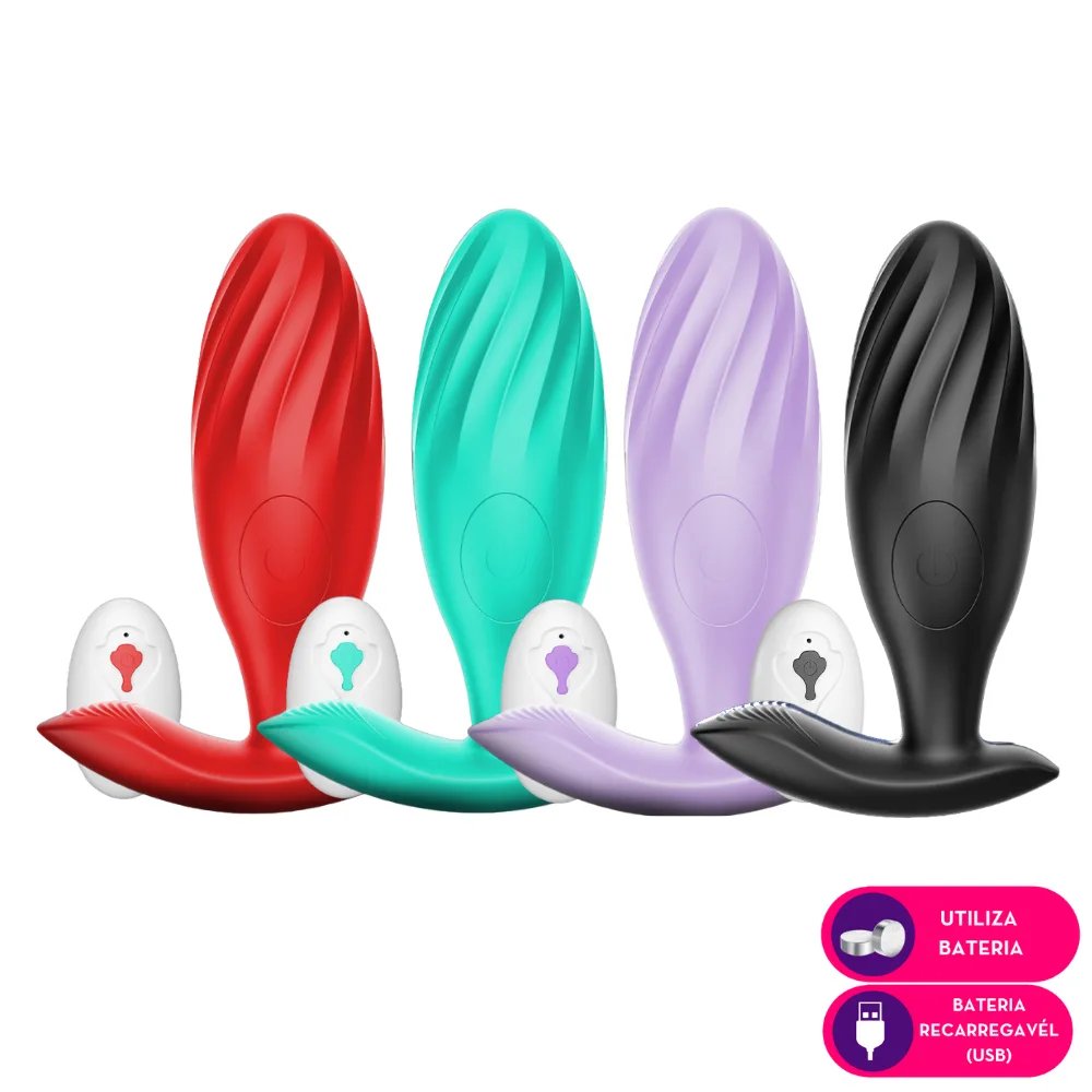 Plug Anal  em silicone com vibro