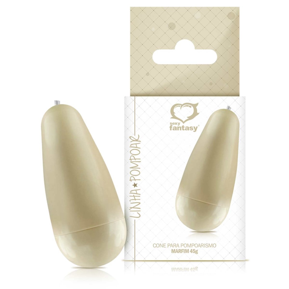 CONE PARA POMPOARISMO - MARFIM 45G, Sexy Fantasy CONE PARA POMPOARISMO - MARFIM 45G, Sexy Fantasy - Butique Bella