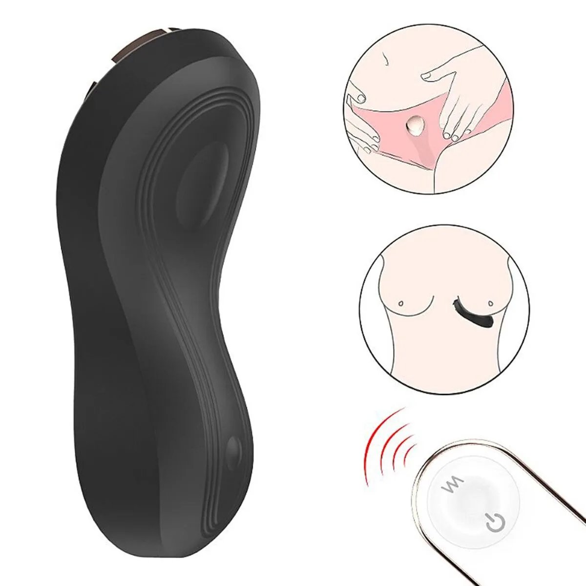VIBRADOR PARA CALCINHA COM CONTROLE SEM FIO - Butique Bella