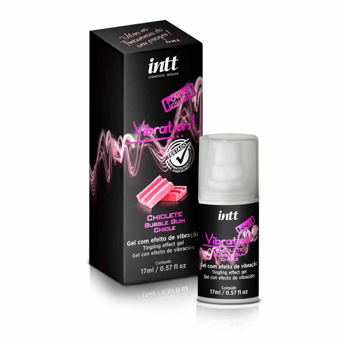 Vibration Power! Chiclete - Vibrador Liquído Beijável 17g