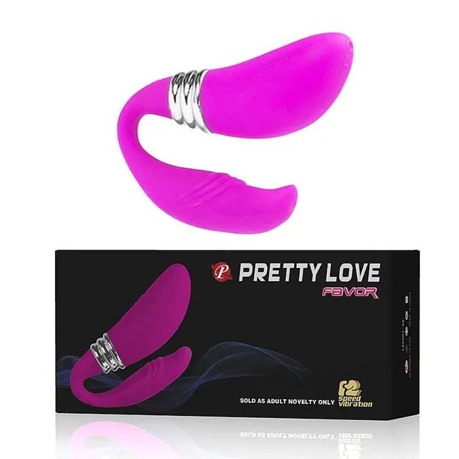 VIBRADOR PARA CASAL RECARREGÁVEL - 12 VELOCIDADES - PRETTY LOVE DUPLA PENETRAÇÃO - Butique Bella