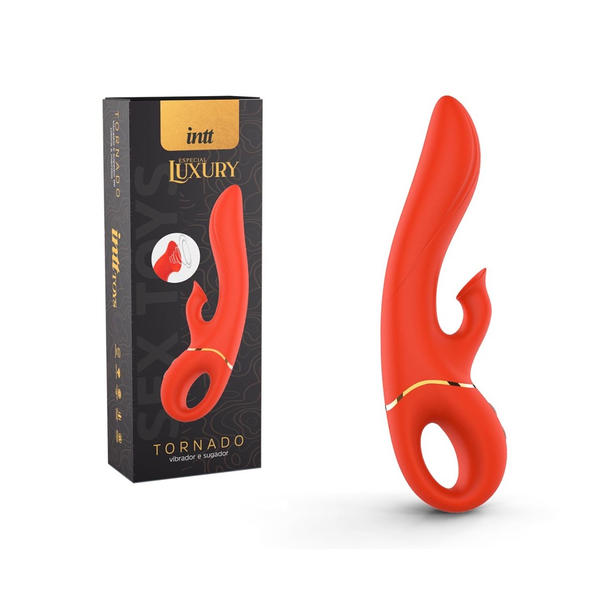 Vibrador e Sugador Tornado Luxury