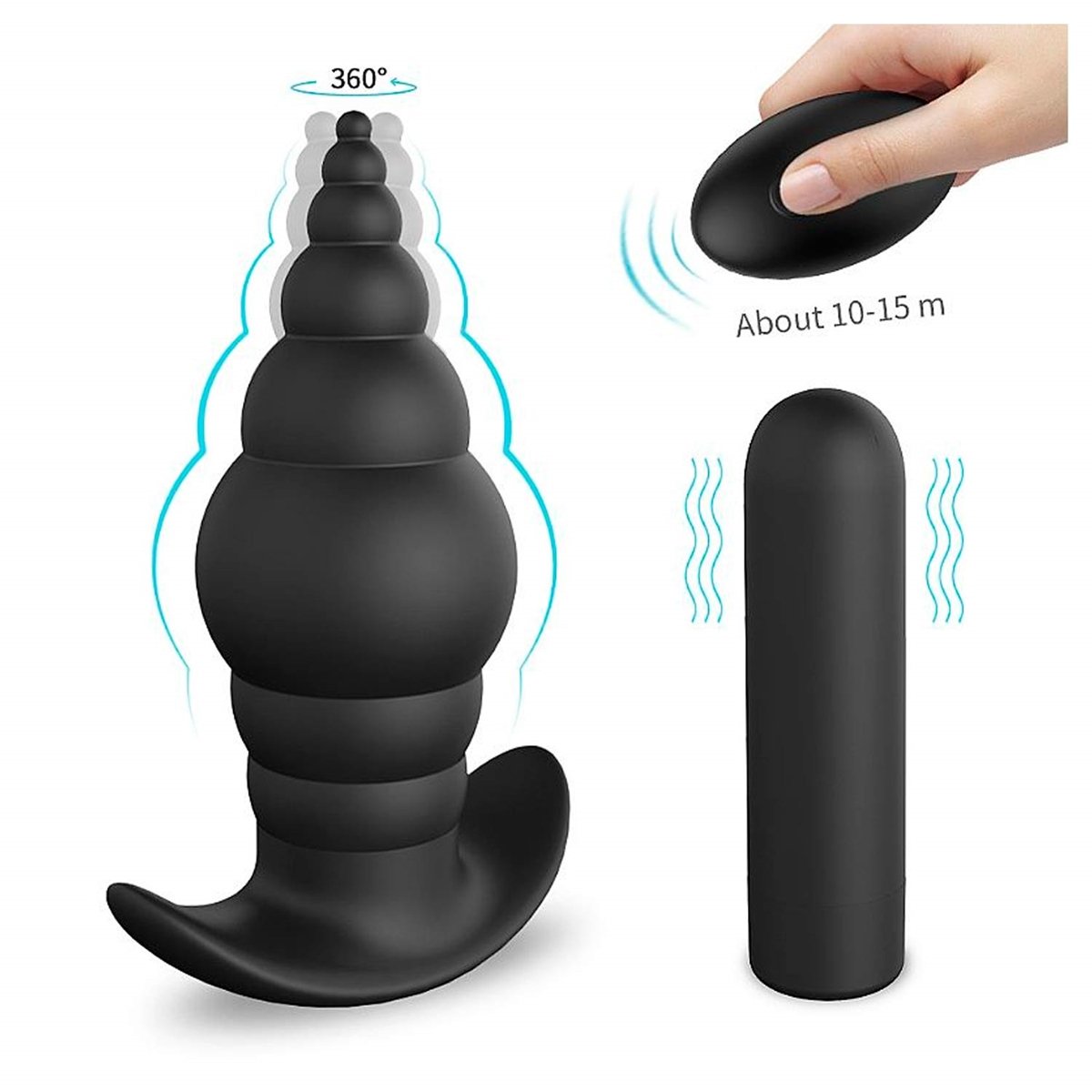 Plug Anal com Controle, Vibro e Recarregável Cupid RCT - S-Hande