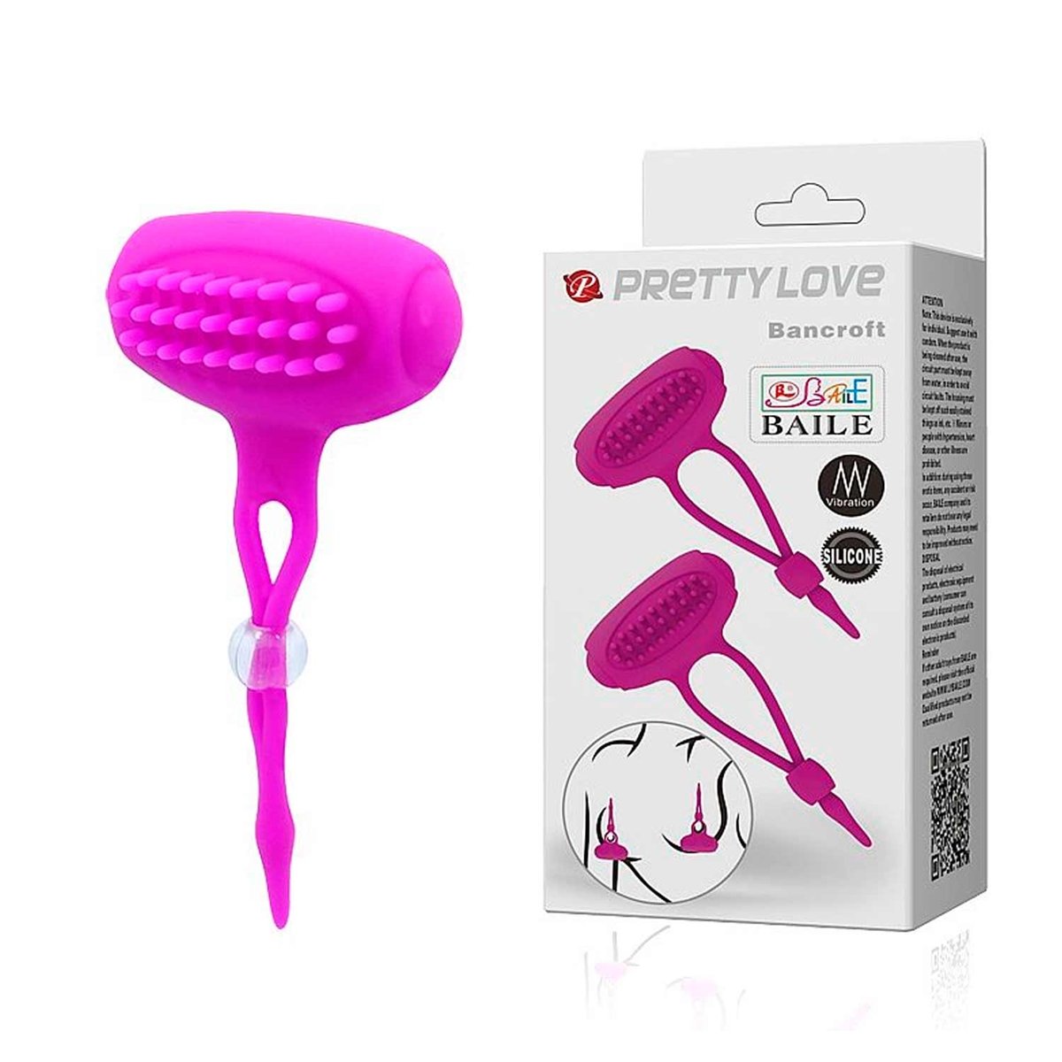 Prendedor de Mamilo Aveludado com Vibro - Bancroft - Pretty Love