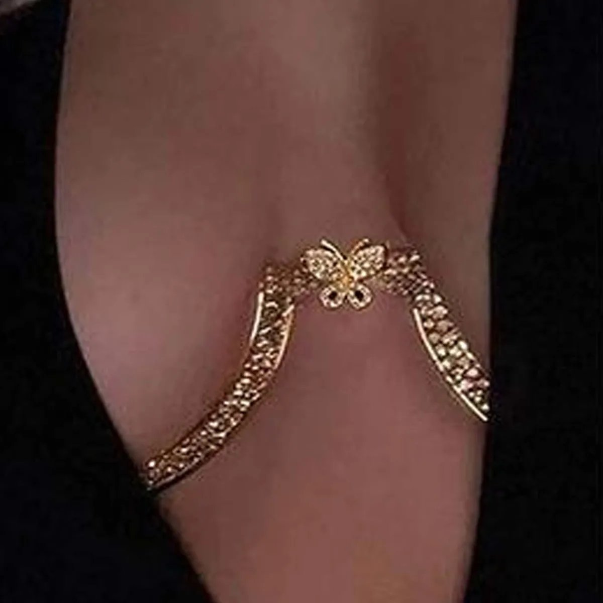 JÓIA SEXY DE STRASS PARA OS SEIOS - DOURADA - Butique Bella