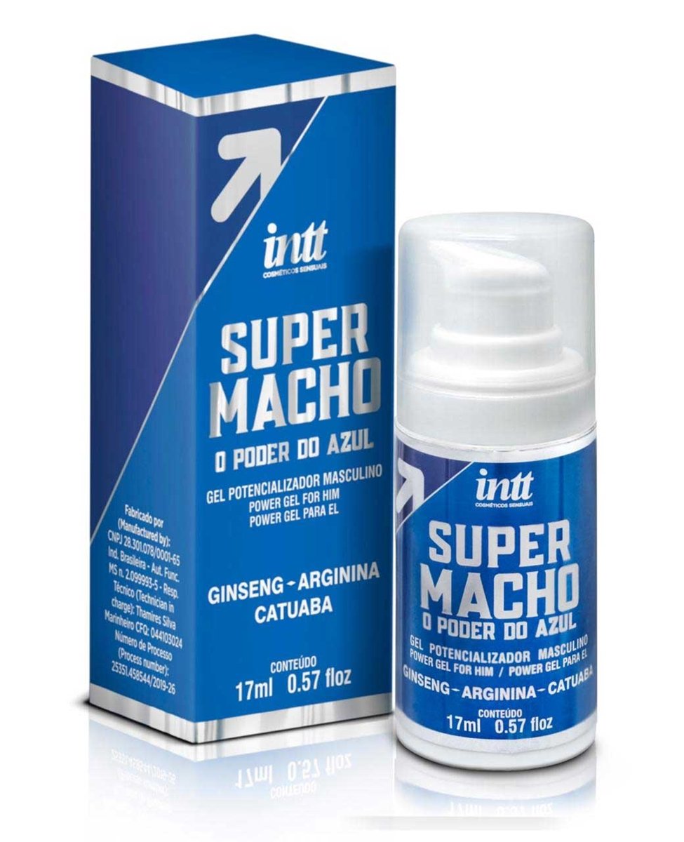 Super Macho Gel Potencializador Masculino - O Poder do Azul - INTT