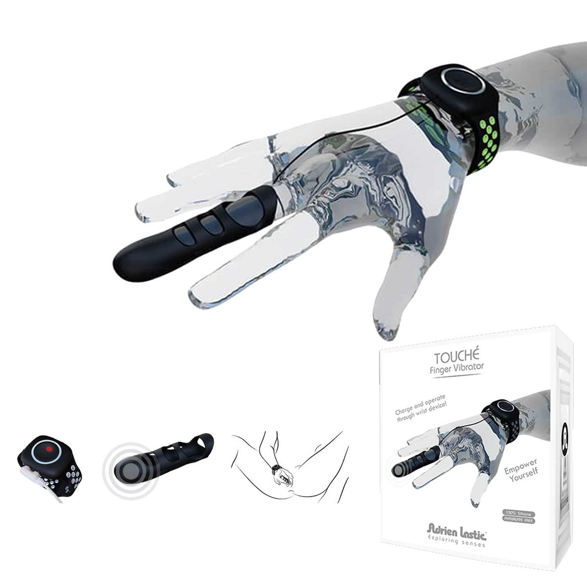 TOUCHÉ - VIBRADOR DE DEDO - ADRIEN LASTIC TOUCHÉ - VIBRADOR DE DEDO - ADRIEN LASTIC - vista adicional - Butique Bella