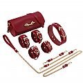 Kit Fetiche Bondage - Bolsa com Algemas, Coleira com Corrente
