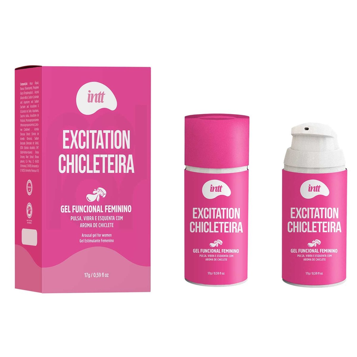 Excitation Chicleteira - Excitante Feminino Sabor Cliclete 17g