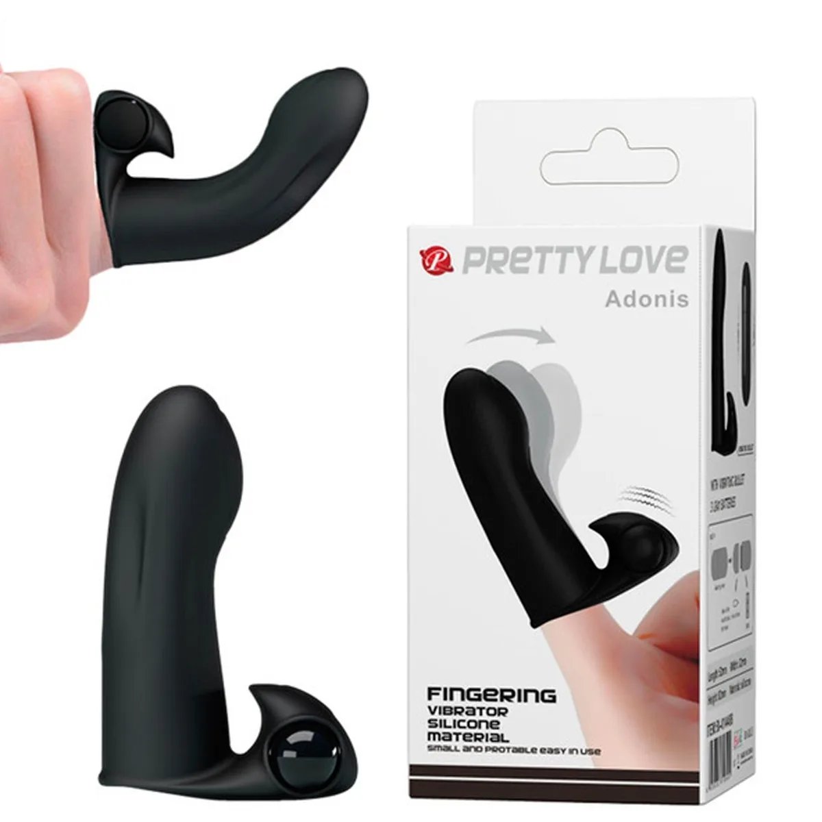 DEDEIRA ESTIMULADORA COM VIBRO - ADONIS - PRETTY LOVE - Butique Bella