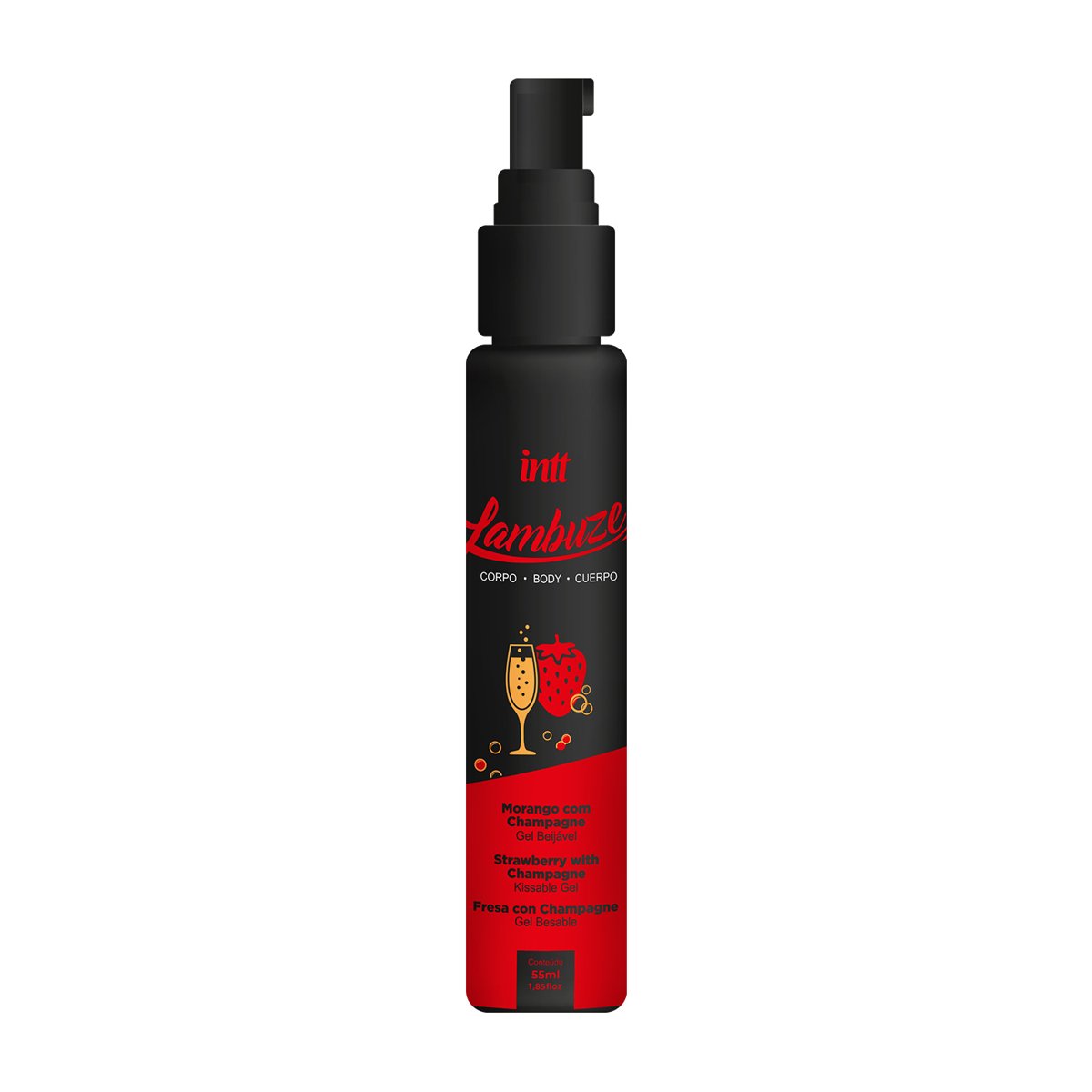 Lambuze - Gel Térmico Beijável 55ml - Morango com Champagne