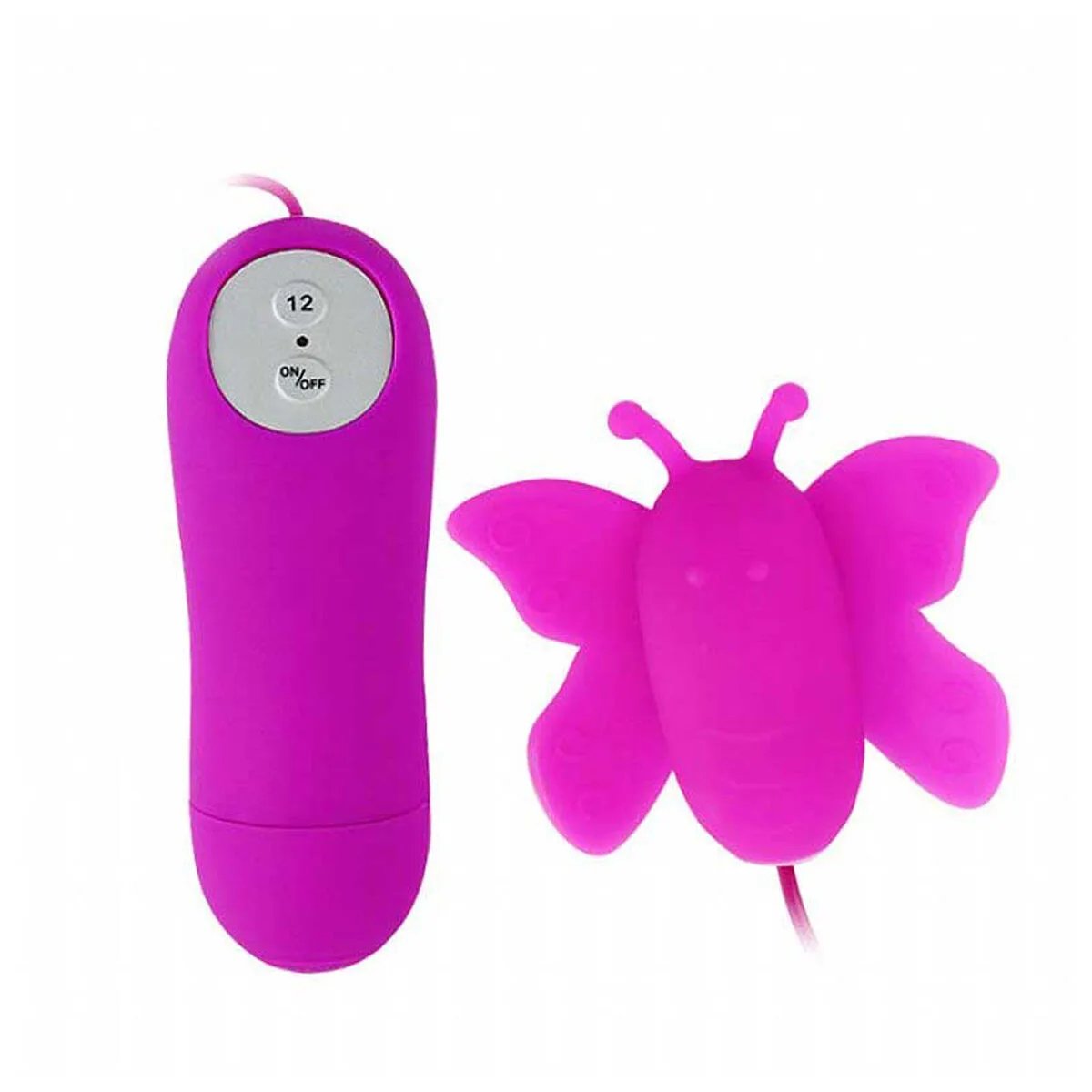 VIBRADOR BULLET BORBOLETA SILICONE CIRÚRGICO COM 12 VELOCIDADES - vista adicional - Butique Bella