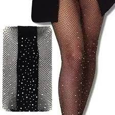 Meia Calça Arrastao com Strass - Yaffa